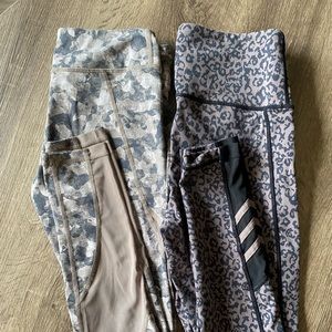Mono B yoga pants Size Small Camo and Leopard mesh